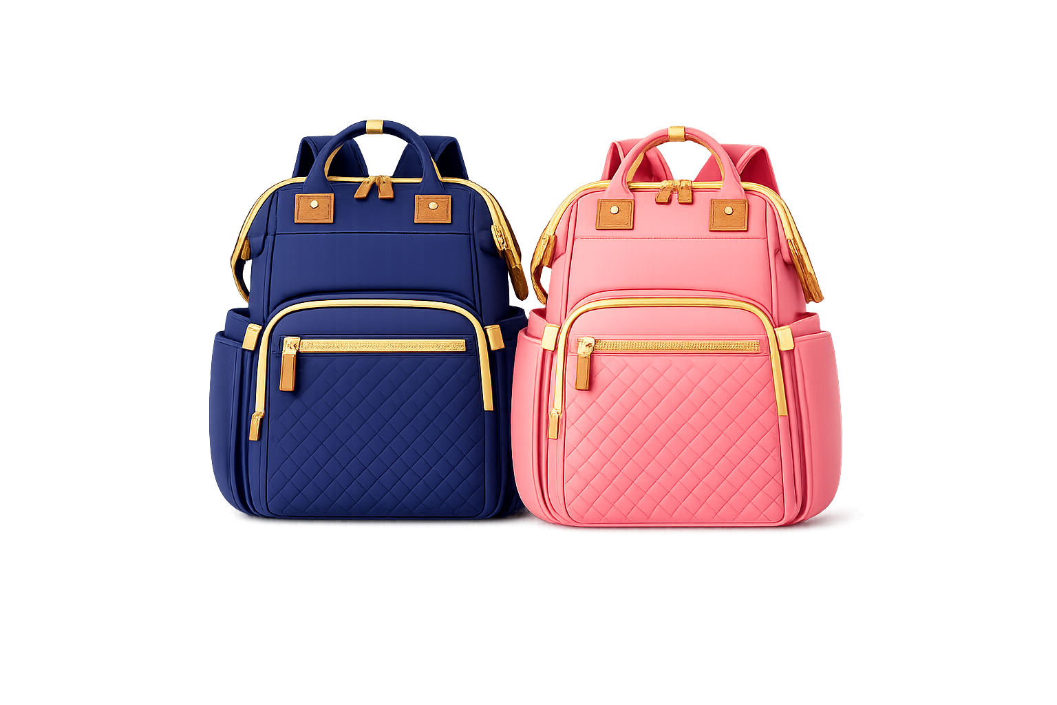 Mochilas de pañales de colores contrastantes
